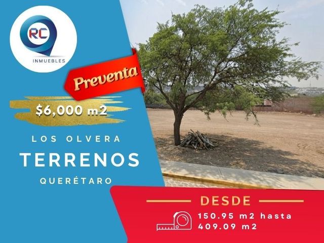 Venta de Terrenos Habitacionales en Los Olvera, Corregidora, Qro. (Desde 150 m2)
