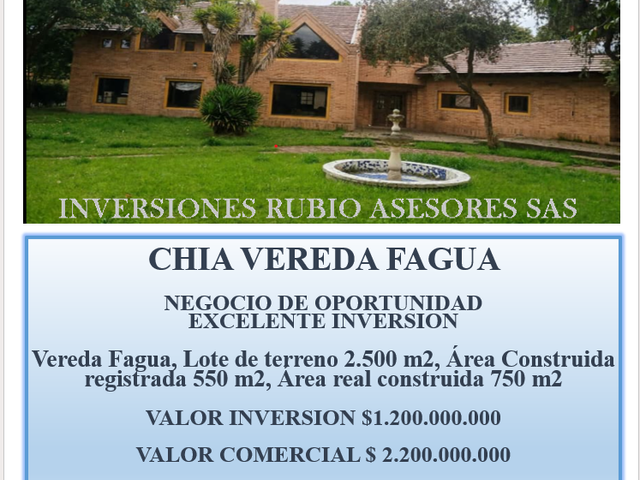 VENTA FINCA VEREDA FAGUA