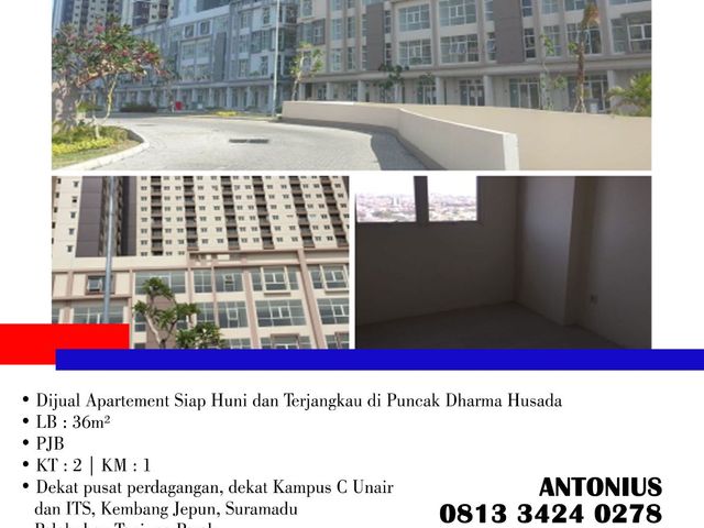 Dijual Apartement Siap Huni dan Terjangkau di Puncak Dharma Husada