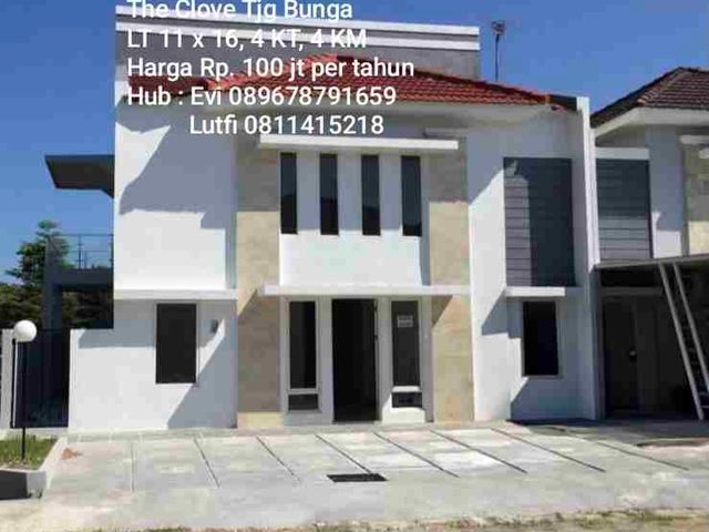 Disewakan Rumah 2 lantai di Perumahan The Clove Tjg Bunga Makassar