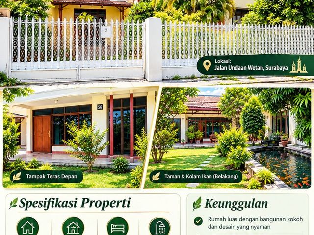 CA1266 DIJUAL RUMAH BESAR 1 LT PUSAT KOTA SHM DI UNDAAN WETAN SURABAYA