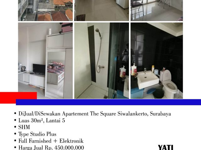DiJual/DiSewakan Apartement The Square Siwalankerto, di Surabaya