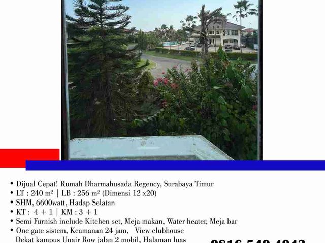 Dijual Cepat! Rumah Dharmahusada Regency, Surabaya Timur