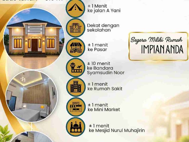 RUMAH MEWAH MEGAH HARGA MURAH, SIAP BANGUN DI BANJARBARU KALSEL