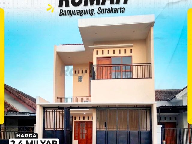 Rumah 2 Lantai Bangunan Modern di Banyuagung Dekat Terminal Solo