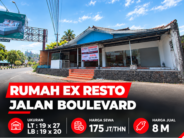 Rumah Ex Resto Jalan Boulevard