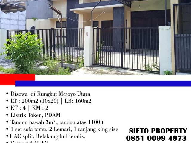 Disewa Cepat! Rumah di Rungkut Mejoyo Utara