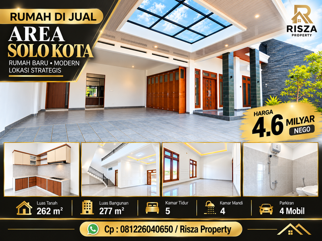 Jual Rumah Baru Area Solo Kota, Dekat Kemana Saja