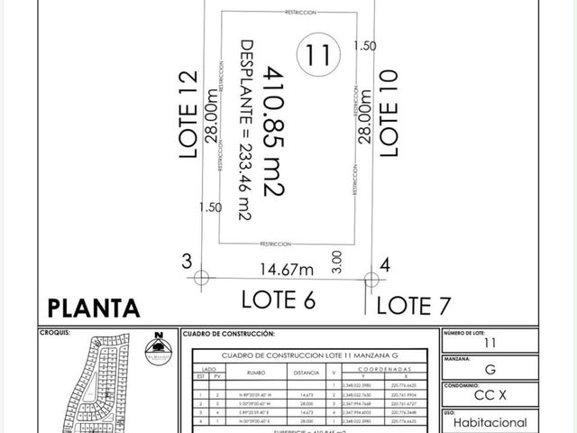 Terreno en venta El Molino Condominio X