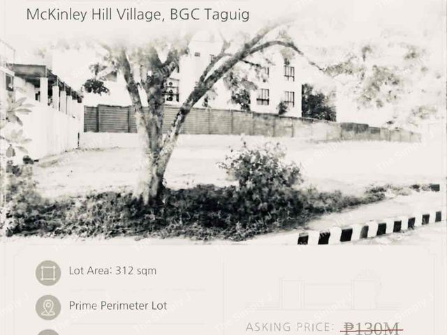 FOR SALE: 312sqm Mckinley Hill Village Taguig