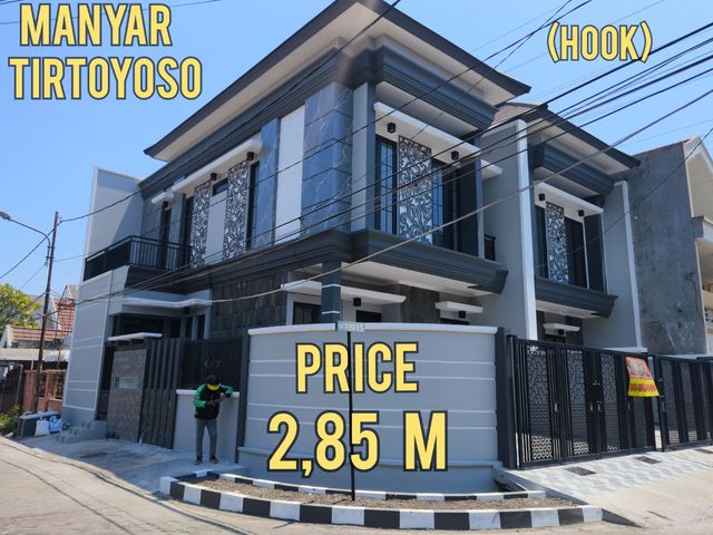 SISA 1 UNIT. RUMAH HOOK MANYAR TIRTOYOSO TOMPOTIKA BARU GRESS NO BLUSUK BLUSUK. DEKAT KLAMPIS, MERR, UNAIR, ITS, NGINDEN, SEMOLOWARU, KERTAJAYA, Dll