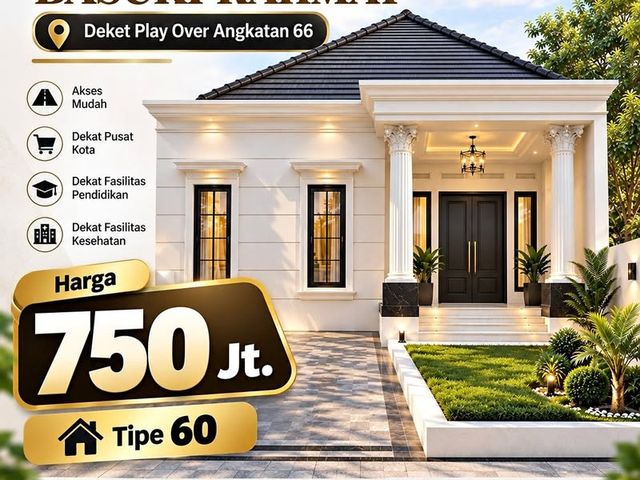 Dijual Rumah JL Basuki Rahmat Palembang