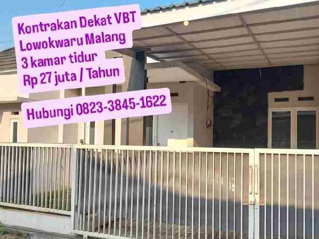 Kontrakkan VBT 3 kamar dekat villa bukit tidar Malang Lowokwaru