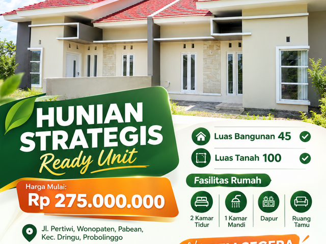 RUMAH SIAP HUNI 275 JUTAAN PROBOLINGGO