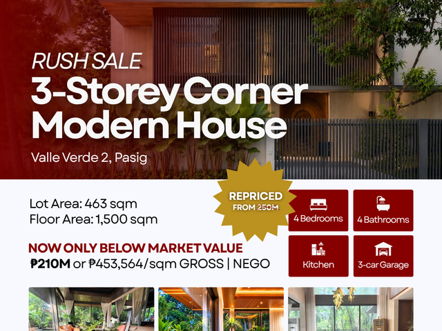 RUSH SALE Modern Tropical House in Valle Verde 2 Pasig City