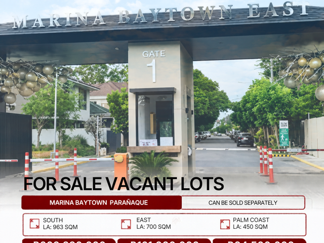 FOR SALE Vacant Lots in Marina Baytown Parañaque