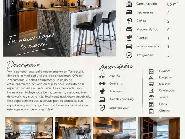 Hermoso Departamento en Renta en una De las Zonas con Mejores Vistas de Monterrey.