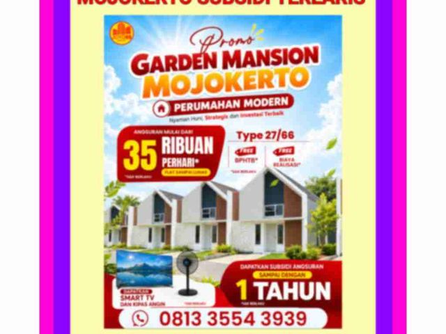 perumahan mojokerto subsidi terlaris viral garden mansion ratusan unit terjual