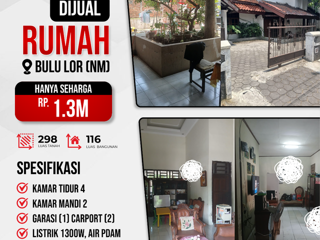 Dijual Rumah di Bulu Lor