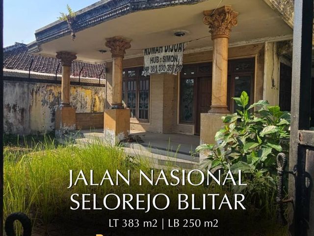 DI JUAL Rumah hitung tanah Jln Nasional III selorejo  kab Blitar