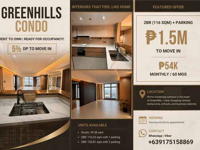 2 BR RENT to own condo for sale near Ob montessori