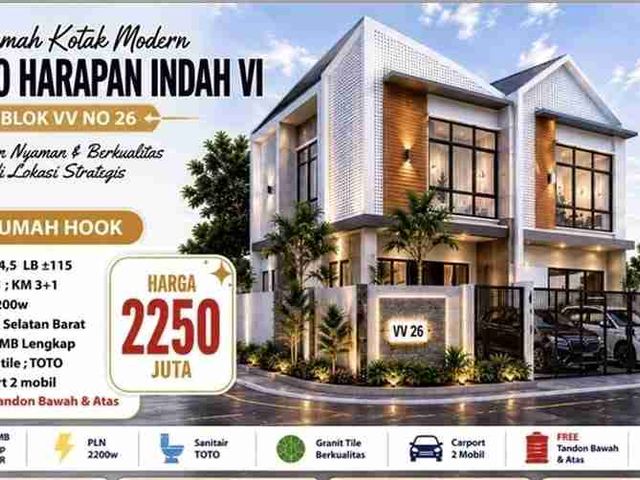 Dijual murah rumah baru gress Darmo Harapan Indah mewah