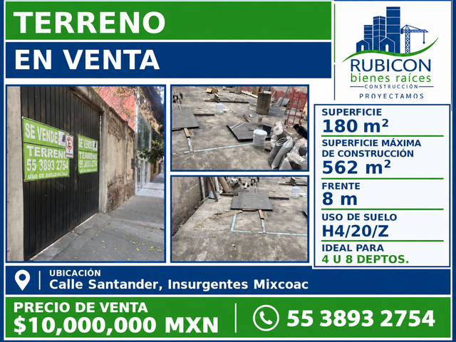 Terreo, único en la zona para 4 u 8 departamentos