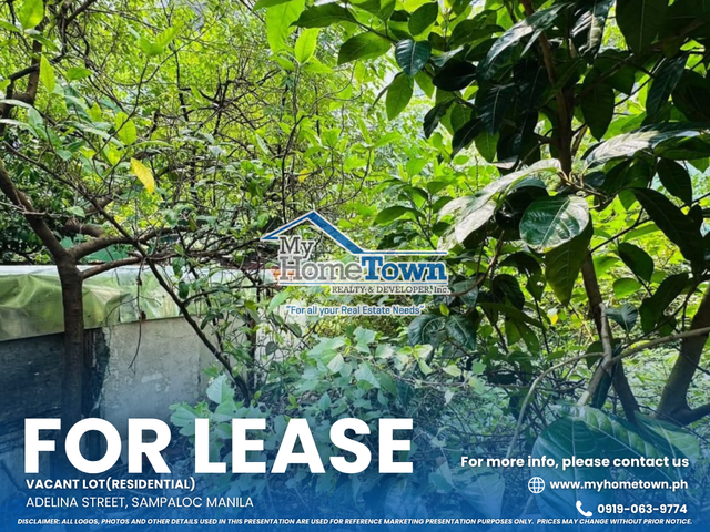 PRIME RESIDENTIAL LOT FOR LEASE – Near UST & Lerma Street, Manila