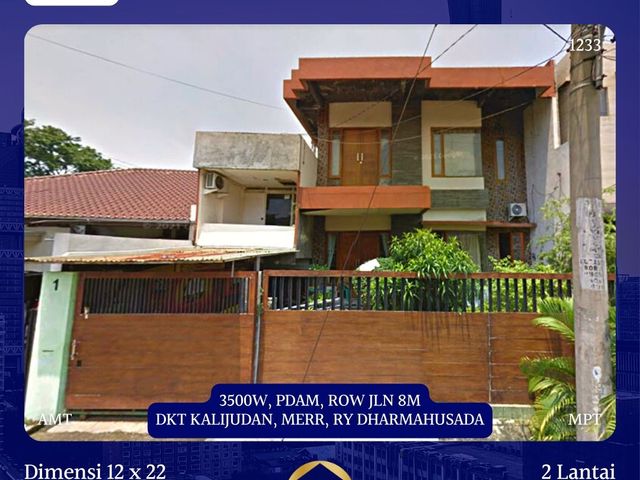 Dijual Rumah Mojoarum Surabaya 2.975M SHM Dekat Merr Hadap Barat