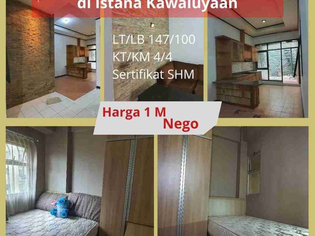 Dijual rumah Istana Kawaluyaan dekat ke bypass kota Bandung lokasi strategis LT 147m²  LB 100m² 4KT 4KM SHM IMB  Harga 1M nego bisa KPR