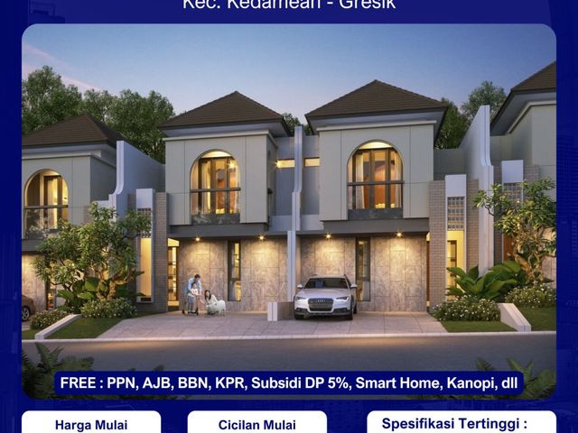Dijual Rumah Citraland Kedamean Gresik start 500 jutaan Smart Home
