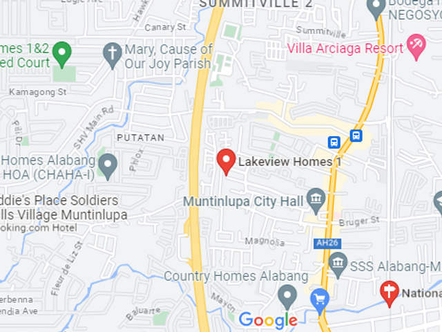 House and Lot for sale in  Manga Street Lakeview Homes 1 National Road, Putatan , Muntinlupa City