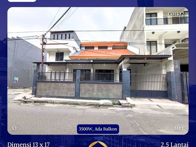 Rumah 2.5 Lantai Manukan Krajan Surabaya 2.7M SHM Hadap Utara