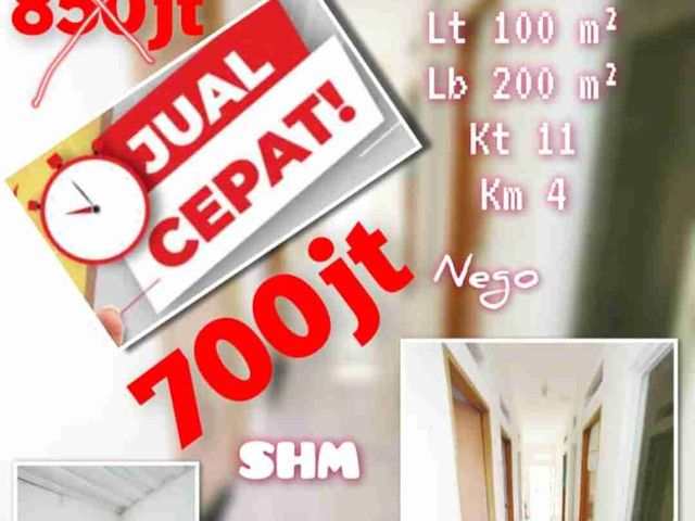 kosan full aktif dekat RS Hasan Sadikin LT 100m² LB 200m² KT 11 KM 4 SHM 700 juta nego