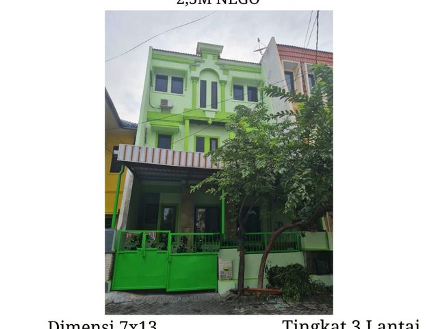 DIJUAL RUMAH KOS PANJANG JIWO TENGGILIS