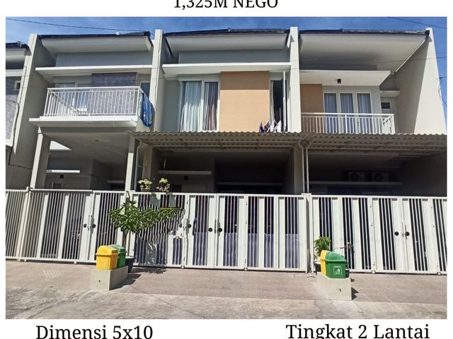 Dijual Rumah Jalan Utama Rungkut Asri Surabaya 1.325M Nego Dekat Merr