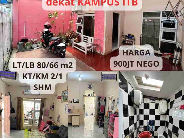 Dijual Rumah Sekeloa siap huni dekat ITB Kota Bandung LT 80/66 SHM KT2/KM 1 SHM 900 juta