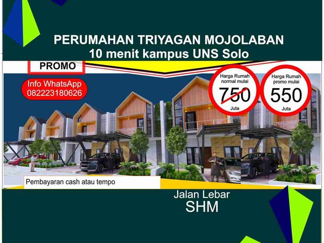 Perumahan Triyagan Mojolaban Rumah Triyagan Mojolaban Rumah dekat UNS solo Perumahan dekat UNS solo Rumah mojolaban Triyagan Perumahan mojolaban triya