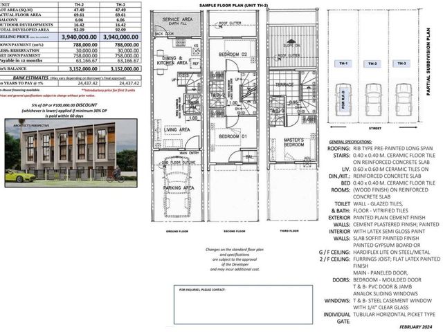 Pre-selling 3 Storey Townhouse FOR SALE with 3 Bedrooms in Caloocan City PH2907