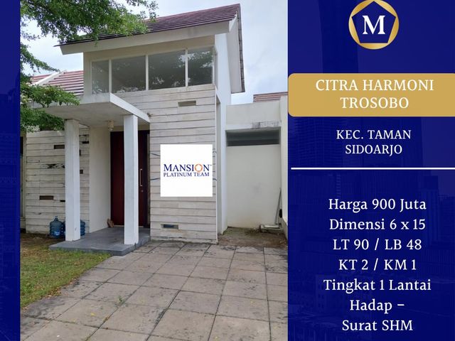 Dijual Rumah 1 Lantai Citra Harmoni Sidoarjo 900 Juta SHM