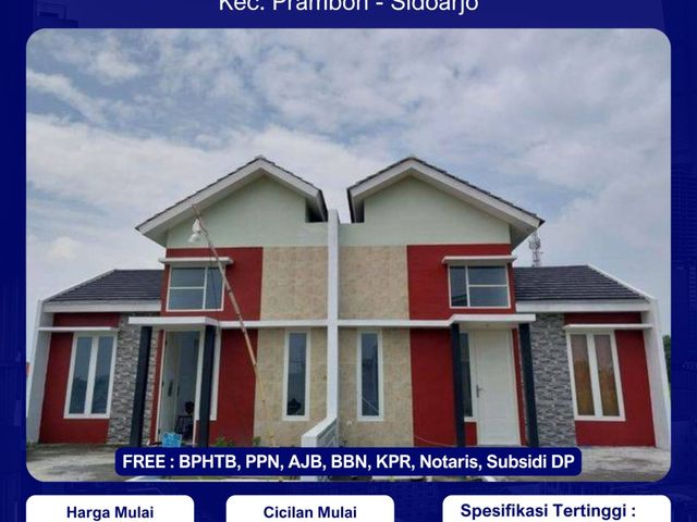 Dijual Rumah Prambon Indah Regency Sidoarjo start 200 jutaan KPR Ringan